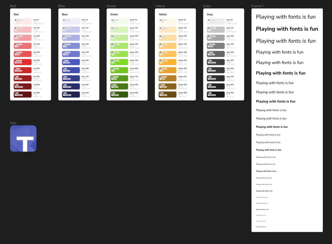 Preview of the Design System.